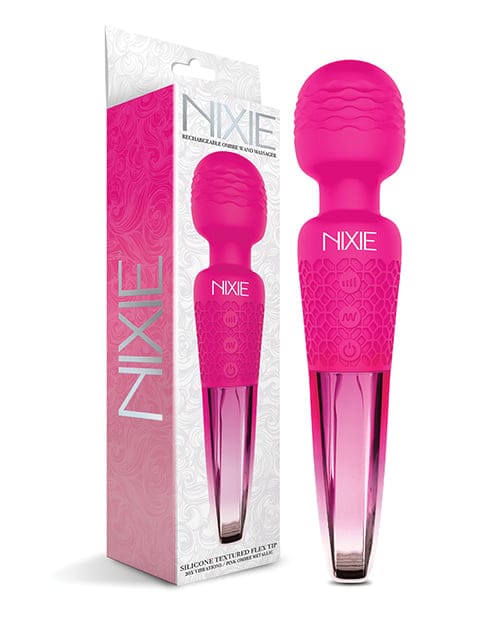 Global Novelties - Nixie Rechargeable Silicone Wand Vibrator (Pink) OT1312 CherryAffairs
