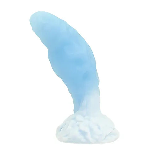 Tomax - Ice Dragon Ice Blue Soft Fantasy Silicone Suction Cup Dildo (Blue)