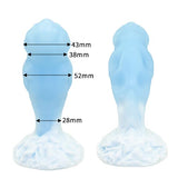 Tomax - Ice Dragon Ice Blue Soft Fantasy Silicone Suction Cup Dildo (Blue)