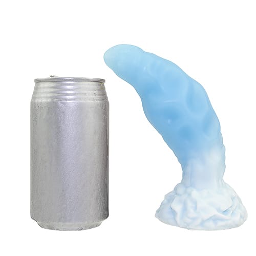 Tomax - Ice Dragon Ice Blue Soft Fantasy Silicone Suction Cup Dildo (Blue)