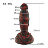 Tomax - Dark Dragon Slim Evil Fantasy Silicone Suction Cup Dildo (Red)