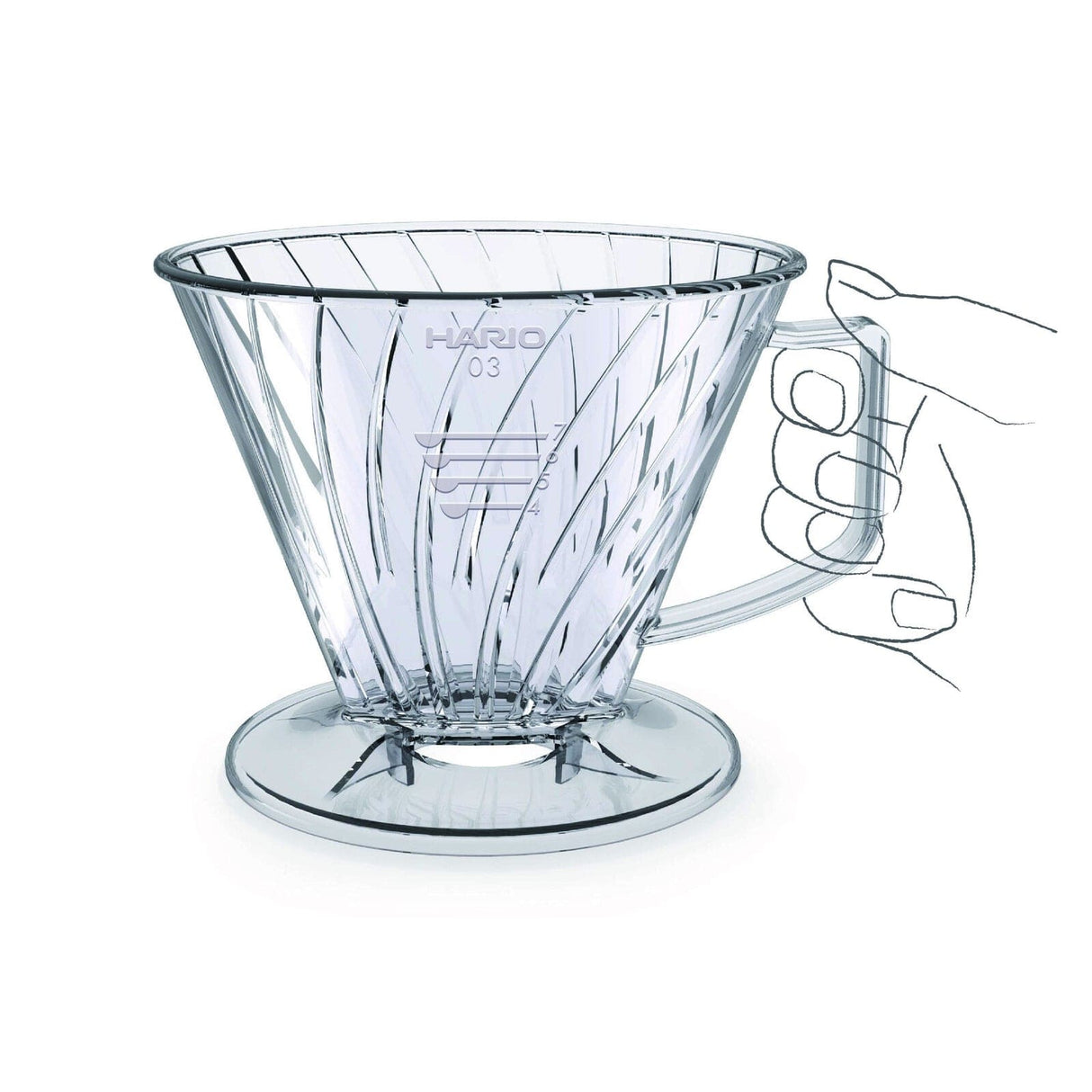 Hario -  Trapezoid Pegasus Dripper for 4-7 Cups 03 (Clear) HR1001 CherryAffairs