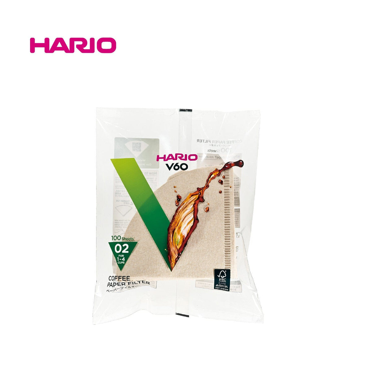 Hario - V60 Coffee Paper Filter 100 pieces HR1015 CherryAffairs