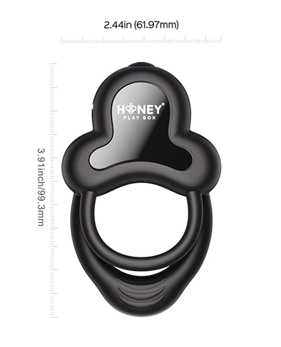 Honey Play Box - Anello App-Controlled Rechargeable Vibrating Cock Ring (Black) OT1309 CherryAffairs