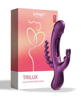 Honey Play Box - Trilux 4-in-1 Rabbit Vibrator with Anal Beads (Purple) OT1323 CherryAffairs