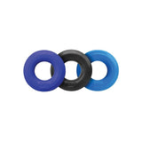 Hunky Junk - Cobalt Three Piece Stretch Cock Ring Set (Blue) OX1050 CherryAffairs