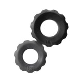 Hunky Junk - Cog Textured Cock Ring Set in Two Sizes OX1051 CherryAffairs