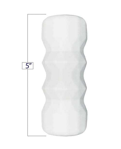 Icon Brands - GeoStroker Four 12.7 cm Ultra-Soft Textured Masturbator (White) IB1028 CherryAffairs