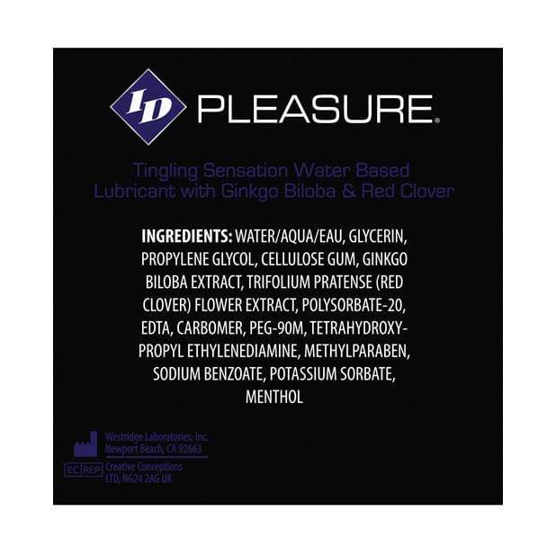 ID Lube - ID Pleasure Tingling Sensation Water Based Lubricant CherryAffairs
