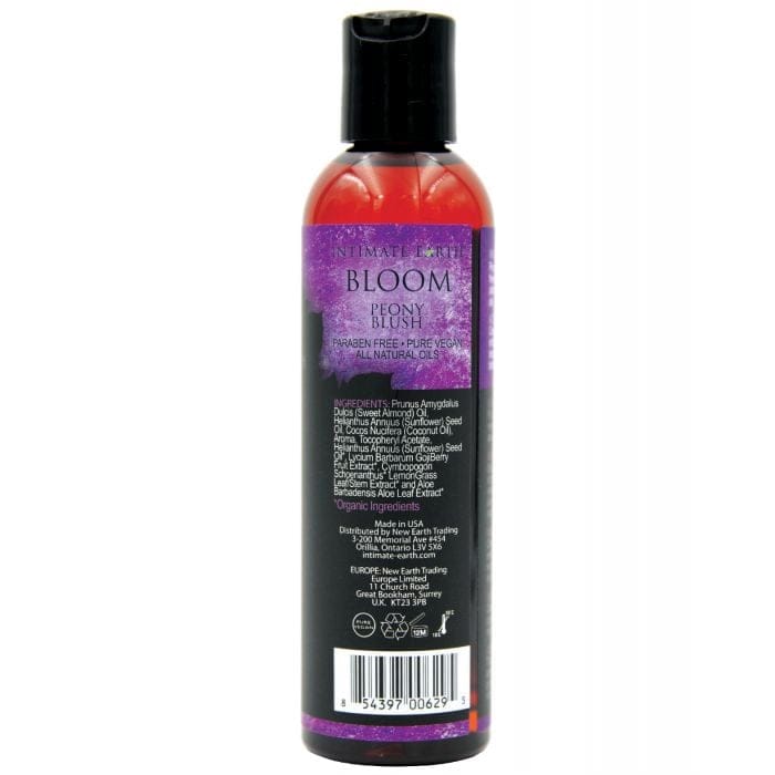 Intimate Earth - Bloom Peony Blush Natural Massage Oil 120 ml IE1049 CherryAffairs