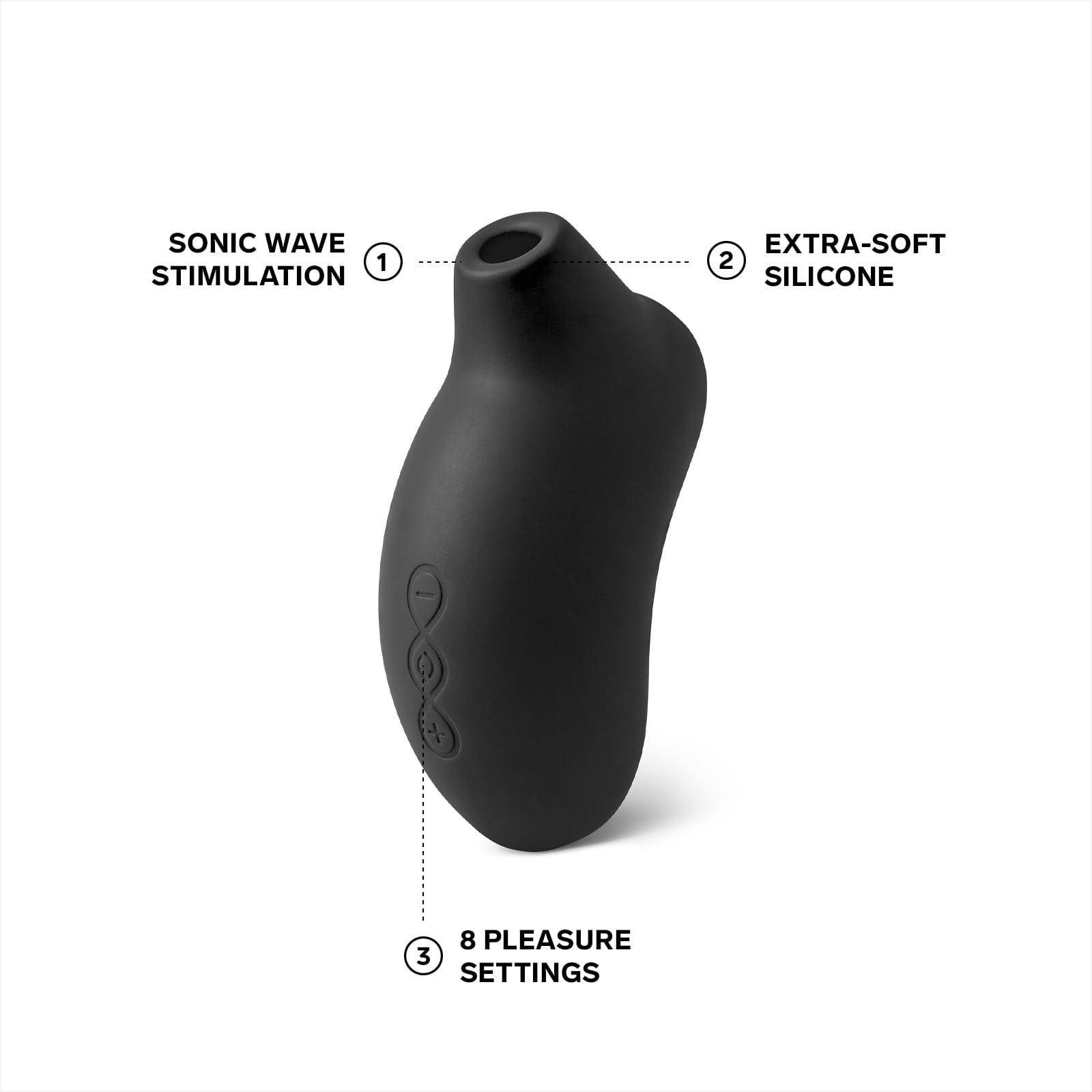 LELO SONA sonic wave opening, silicone and eight settings