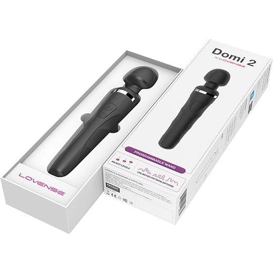 Lovense - Domi 2 App-Controlled Wand Massager (Black) LOS1015 CherryAffairs