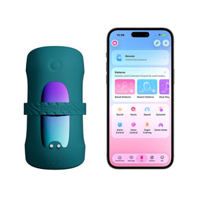 Lovense - Gush 2 Motion App-Controlled Glans Massager Stroker (Green) LOS1060 CherryAffairs
