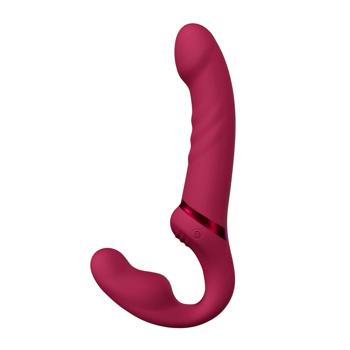 Lovense - Lapis App-Controlled Dual Ended Vibrating Strapless Strap On (Red) LOS1048 CherryAffairs