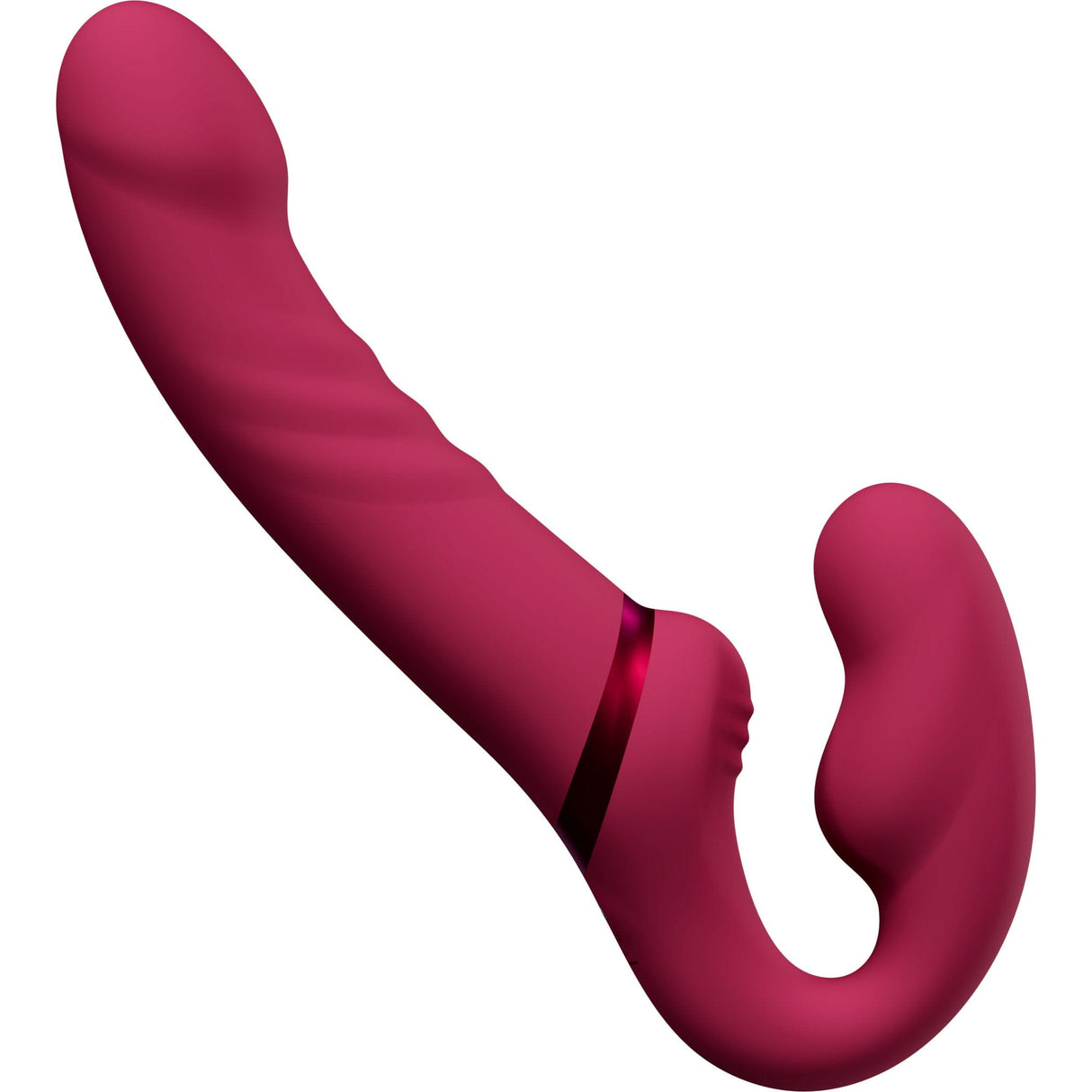 Lovense - Lapis App-Controlled Dual Ended Vibrating Strapless Strap On (Red) LOS1048 CherryAffairs