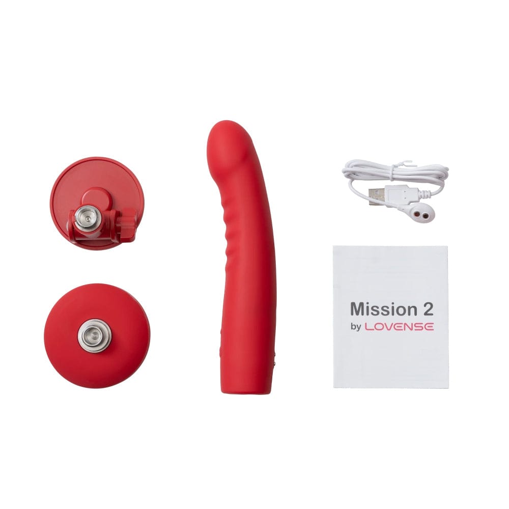 Lovense - Mission 2 App-Controlled Vibrating Suction Cup Dildo (Red) CherryAffairs.sg Lovense - Mission 2 App-Controlled Vibrating Suction Cup Dildo (Red) CherryAffairs.sg