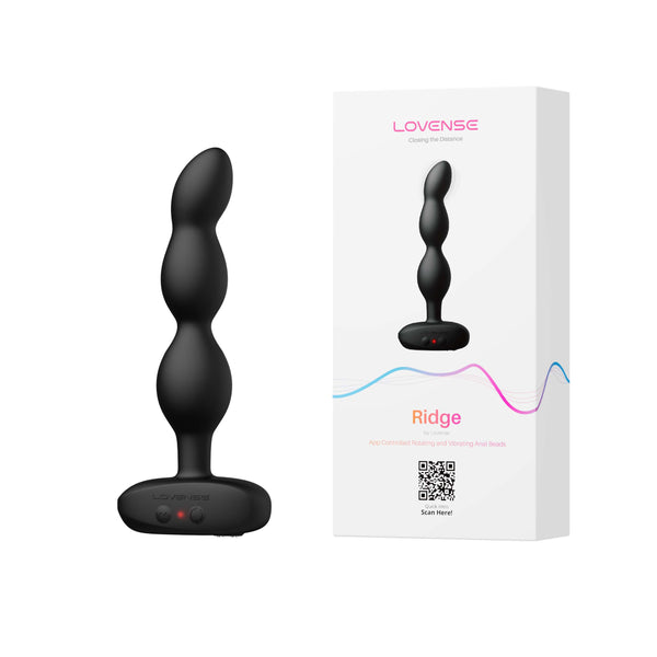 Lovense - Ridge 应用程序控制振动旋转肛门珠（黑色）