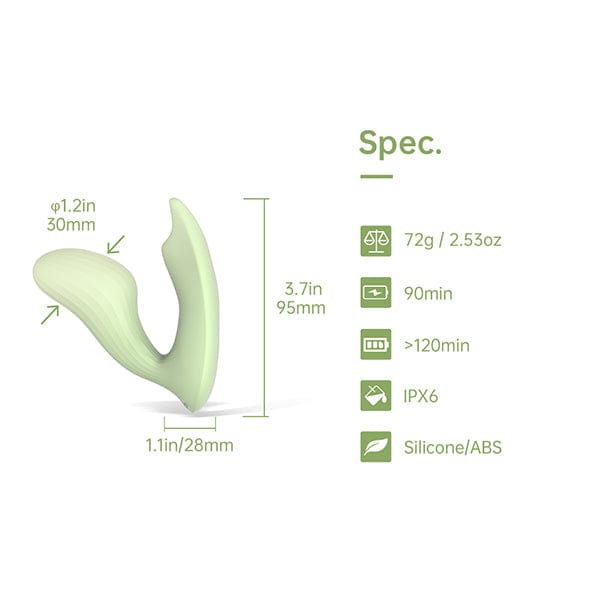 Magic Motion - Umi App-Controlled Smart Wearable Dual Motor Vibrator (Green) MGM1021 CherryAffairs