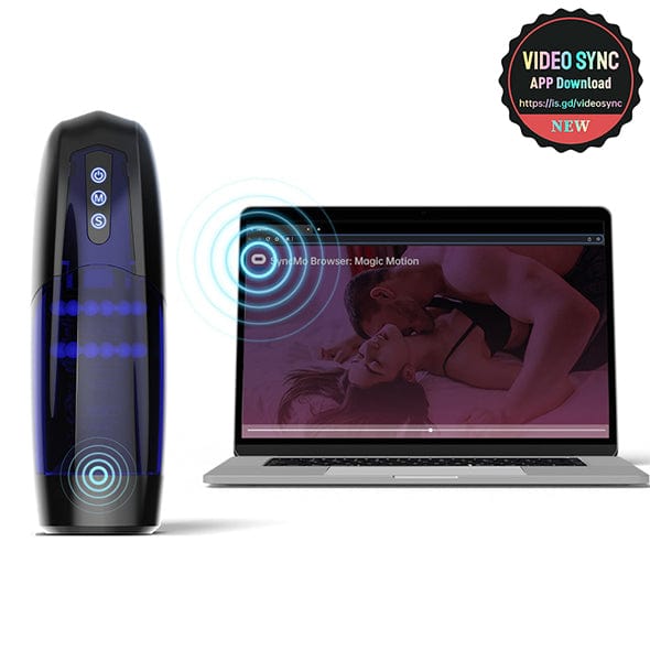 Magic Motion - Xone App-Controlled Interactive Stroker Masturbator (Blue) MGM1019 CherryAffairs