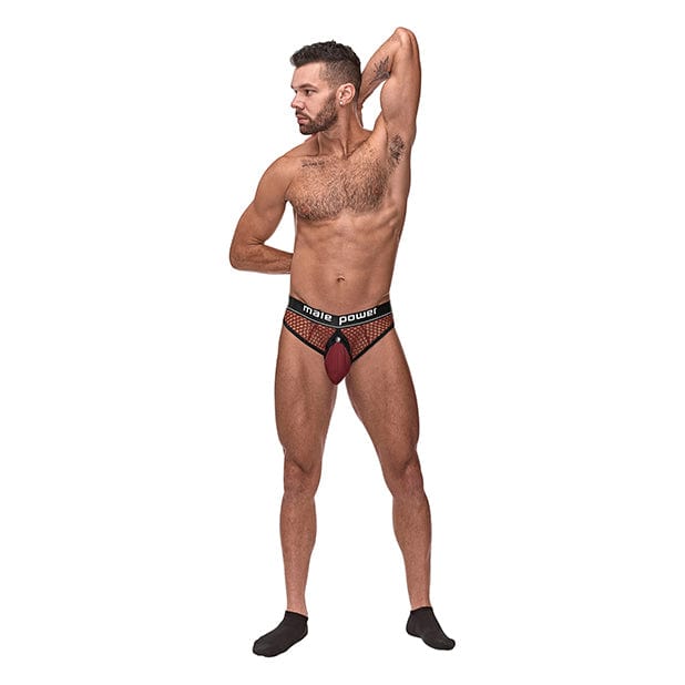 Male Power - Cock Pit Fishnet Cock Ring Thong Underwear MP1037 CherryAffairs