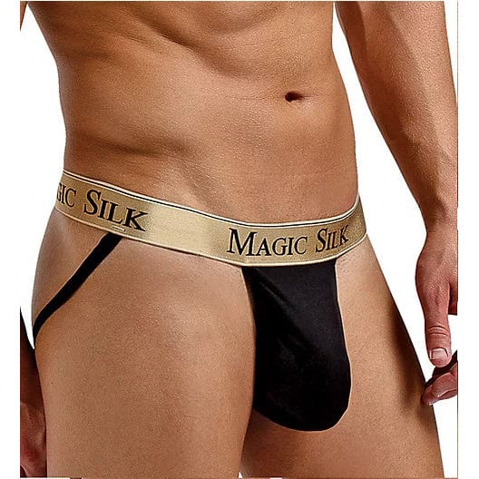 Male Power - Magic Silk Jock Strap Underwear L/XL (Black) MP1005 CherryAffairs