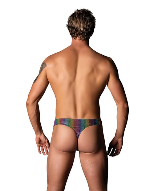 Male Power - Pack & Play Men's Thong with Condom Pouch (Rainbow) CherryAffairs