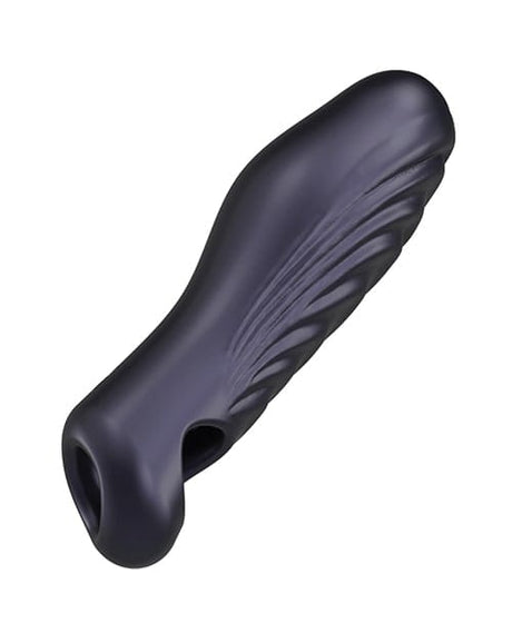 Manwan - RYZER Textured Penis Sleeve (Black) MW1002 CherryAffairs