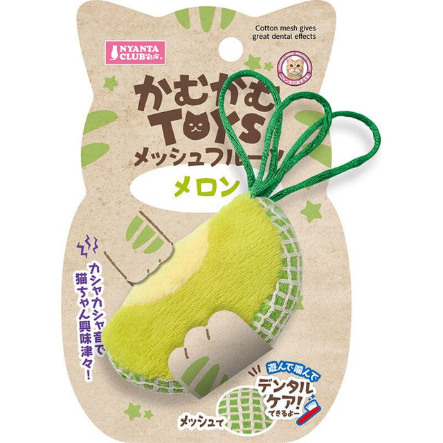 Marukan - Kamu Kamu Dental Care Mesh Fruit Melon Cat Stuffed Toys (Green) MRK1001 CherryAffairs