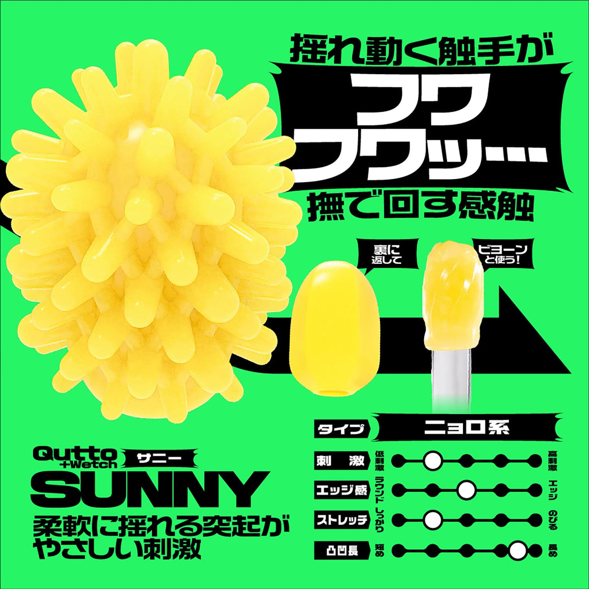 Men's Max - Qutto Sunny Wetch Egg Masturbator (Yellow) MM1023 CherryAffairs