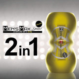 Men's Max - Smart Double Hole Onahole Cup Masturbator (White)    Masturbator Resusable Cup (Non Vibration)