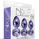 Nixie - Metal Jeweled Anal Plug Training Set (Metallic Purple) OT1317 CherryAffairs
