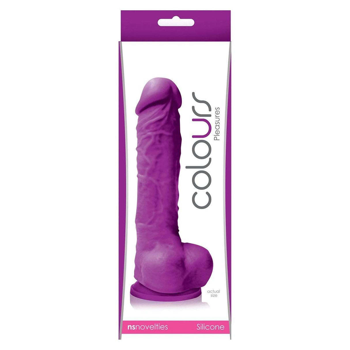 NS Novelties - Colours Pleasures Silicone Suction Cup Realistic Dildo with Balls    Realistic Dildo with suction cup (Non Vibration)