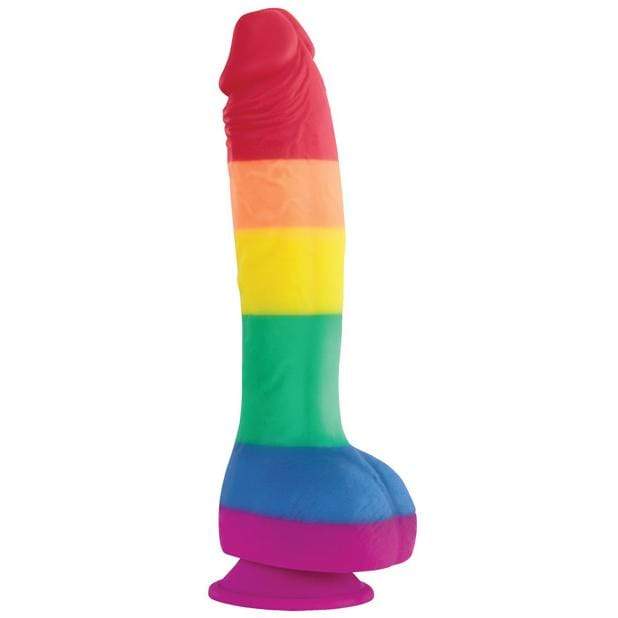 NS Novelties - Colours Pride Edition Suction Cup Silicone Realistic Dildo with Balls  Rainbow 657447097188 Realistic Dildo with suction cup (Non Vibration)