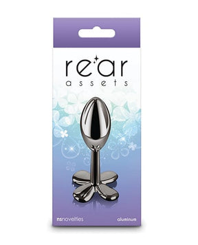 NS Novelties - Rear Assets Clover Aluminium Anal Plug (Gunmetal) NS1174 CherryAffairs
