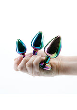 NS Novelties - Rear Assets Rainbow Gem Aluminium Anal Trainer Kit NS1176 CherryAffairs