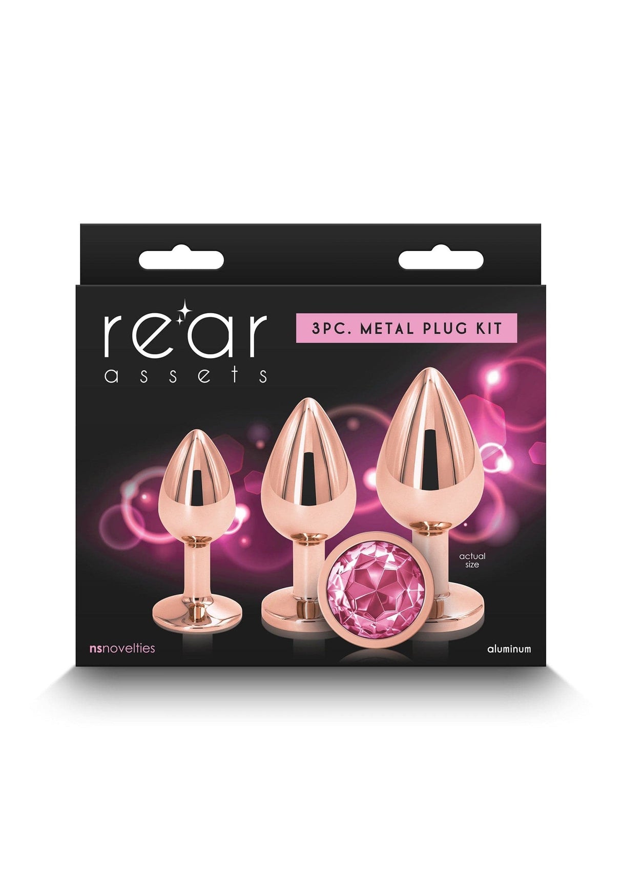 NS Novelties - Rear Assets Rainbow Gem Aluminium Anal Trainer Kit NS1176 CherryAffairs