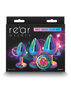 NS Novelties - Rear Assets Rainbow Gem Aluminium Anal Trainer Kit NS1176 CherryAffairs