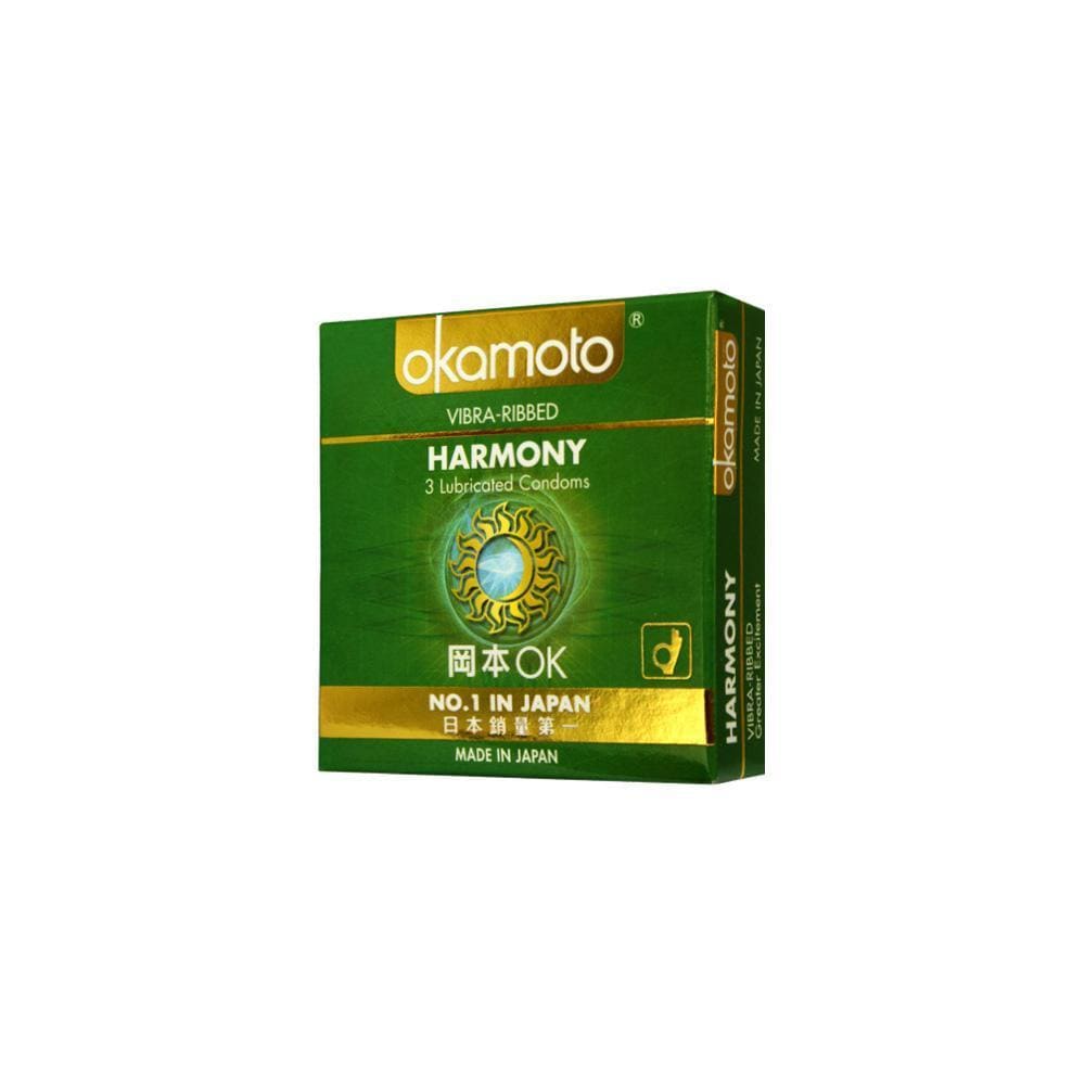 Okamoto - Harmony Vibra-Ribbed Condoms OK1019 CherryAffairs