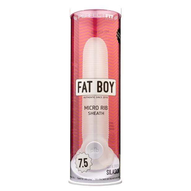 Perfect Fit - Fat Boy Micro Rib Sheath Cock Sleeve 5.5"(Clear) PF1035 CherryAffairs