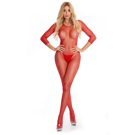 Pink Lipstick - Risque Crotchless Bodystocking Costume PLS1333 CherryAffairs