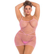 Pink Lipstick - Roll Up Net Mini Dress Costume PLS1338 CherryAffairs