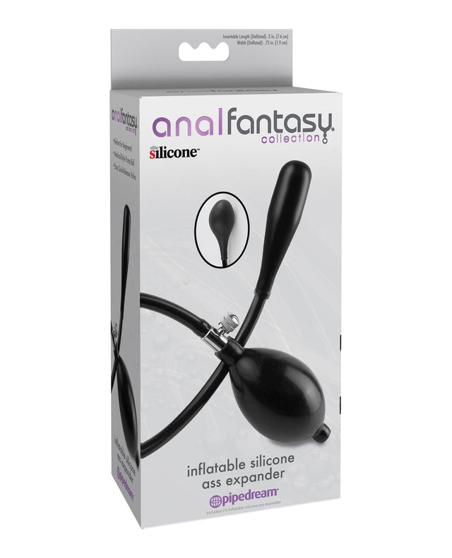 Pipedream - Anal Fantasy Inflatable Silicone Anal Plug with Hand Pump (Black) PD2070 CherryAffairs
