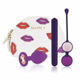 Rianne S - Essentials First Vibe Kit Anal Plug Vibrator Kegel Balls (Purple)    Bullet (Vibration) Non Rechargeable