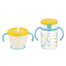 Richell - Aqulea Baby Step Up Straw Training Cup and Water Bottle Mug Set  Yellow 4973655220221 Baby Water Bottle Set