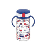Richell - Aqulea Clear Tritan Sippy Straw Baby Water Bottle Mug  Navy Blue 4973655220160 Baby Water Bottle