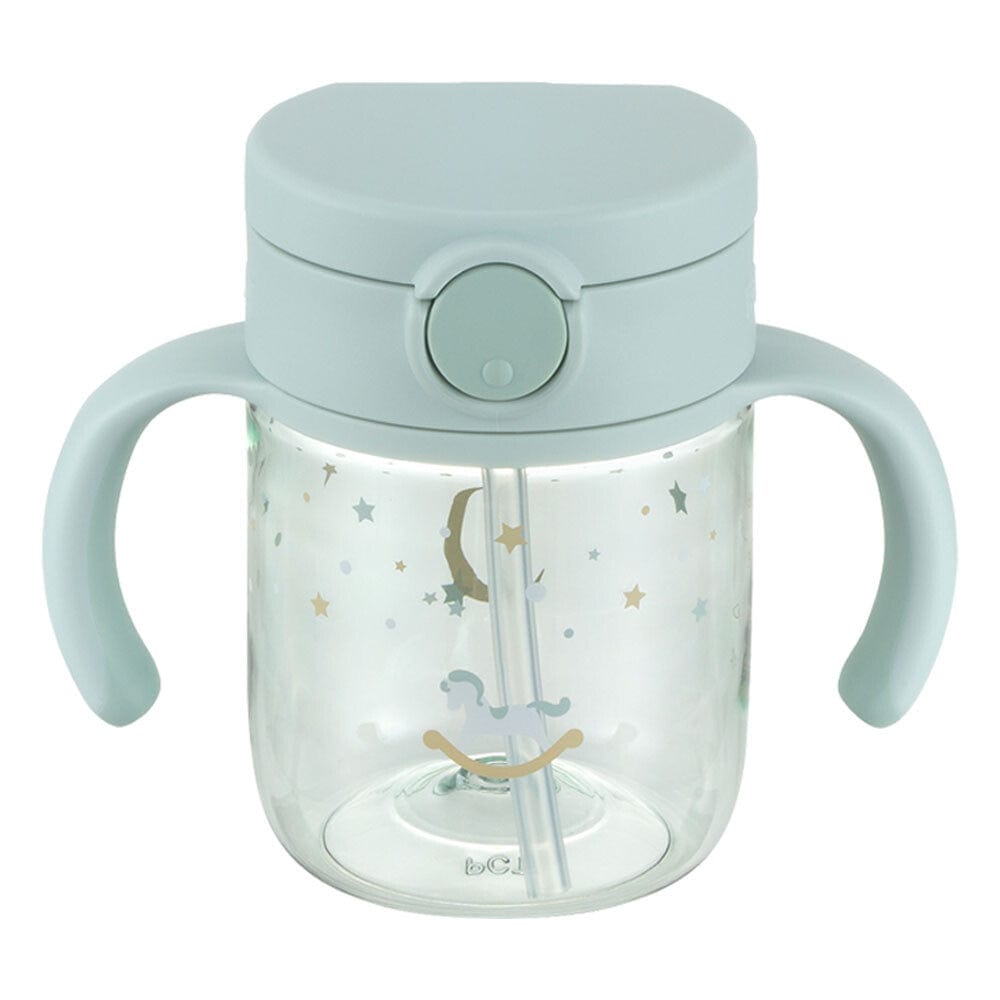 Richell - Axstars Baby Straw Cup Clear Tritan Training Water Bottle Mug  Light Blue 4945680204422 Baby Water Bottle