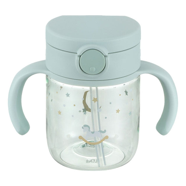Richell - Axstars Baby Straw Cup Clear Tritan Training Water Bottle Mug  Light Blue 4945680204422 Baby Water Bottle