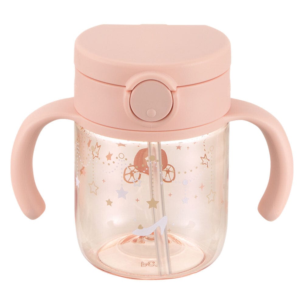 Richell - Axstars Baby Straw Cup Clear Tritan Training Water Bottle Mug  Pink 4945680204439 Baby Water Bottle