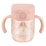Richell - Axstars Baby Straw Cup Clear Tritan Training Water Bottle Mug  Pink 4945680204439 Baby Water Bottle