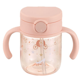 Richell - Axstars Baby Straw Cup Clear Tritan Training Water Bottle Mug  Pink 4945680204439 Baby Water Bottle